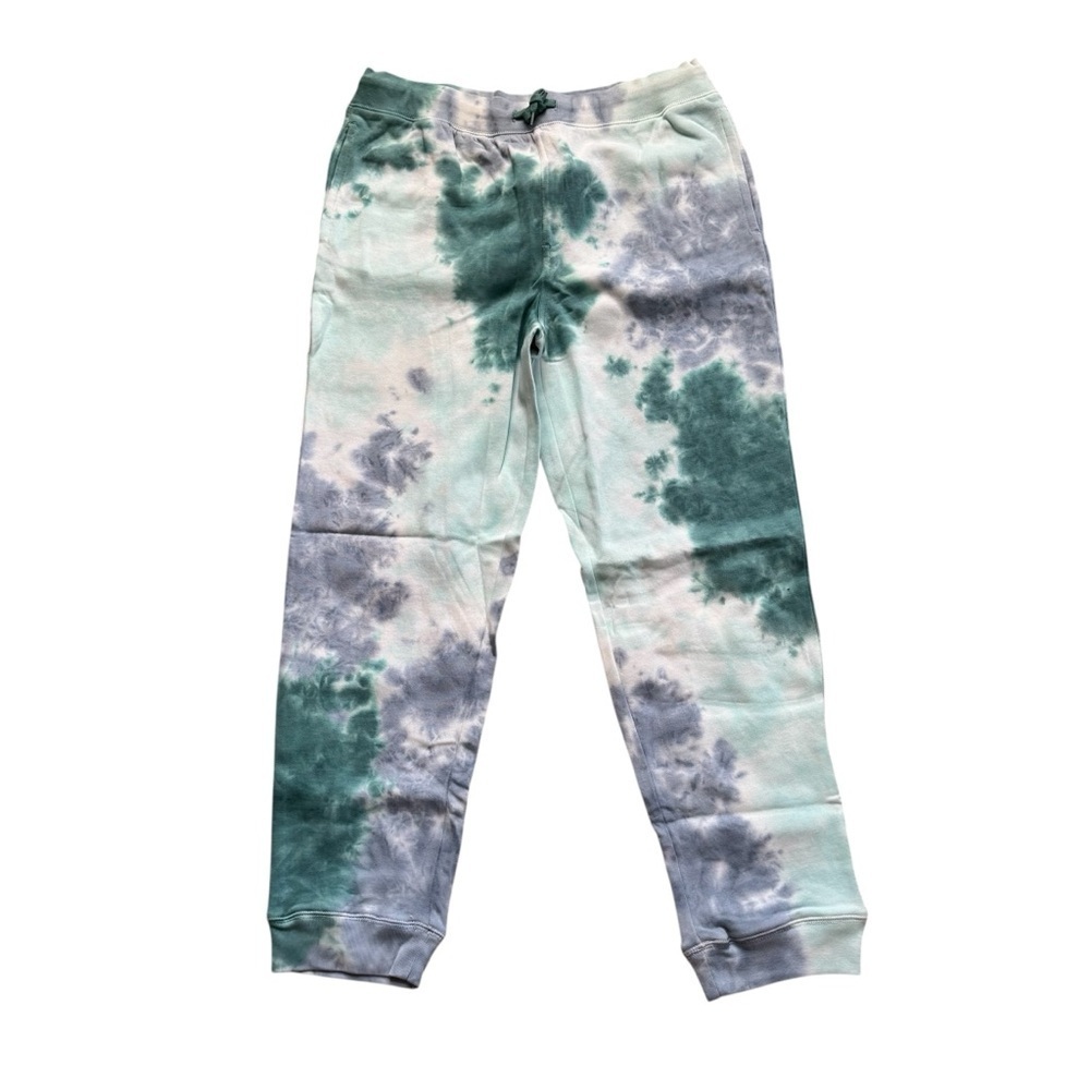 Land’s End Kids Girls Blue Tie Dye Fleece Joggers XXL Husky 18H-20H NWT